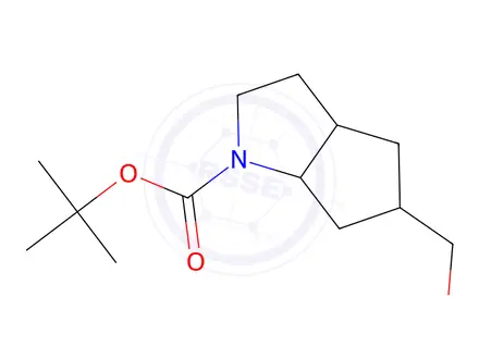 Chemical structure of Tert-butyl 5-(hydroxymethyl)hexahydrocyclopenta[b]pyrrole-1(2H)-carboxylate