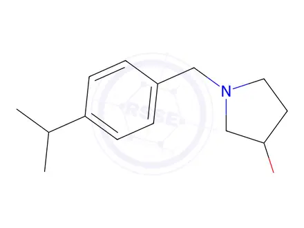 Chemical structure of 1-{[4-(propan-2-yl)phenyl]methyl}pyrrolidin-3-ol
