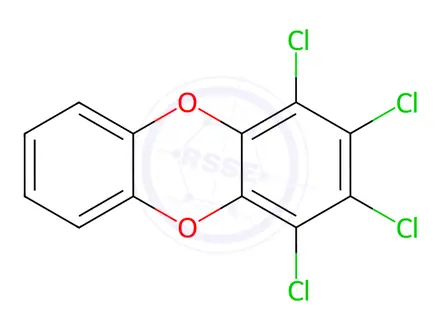 Chemical structure of 1,2,3,4-Tetrachlorodibenzo-p-dioxin