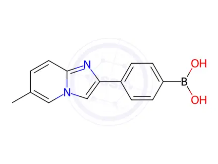 Chemical structure of (4-{6-Methylimidazo[1,2-a]pyridin-2-yl}phenyl)boronic acid