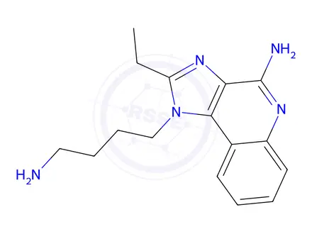 Chemical structure of 1-(4-Aminobutyl)-2-ethyl-1H-imidazo[4,5-c]quinolin-4-amine
