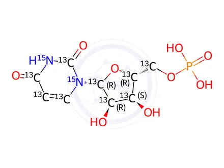 Chemical structure of URIDINE-13C9,15N2 5'-MONOPHOSPHATE