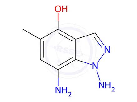 Chemical structure of 1,7-Diamino-5-Methyl-1H-Indazol-4-ol