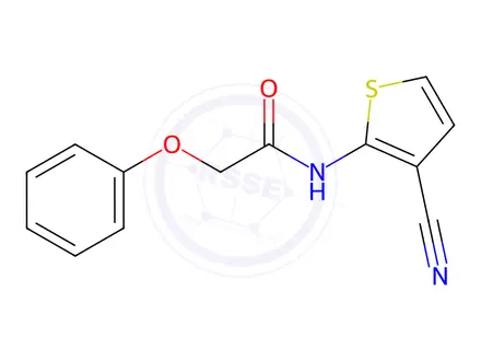 Chemical structure of N-(3-Cyanothiophen-2-yl)-2-phenoxyacetamide