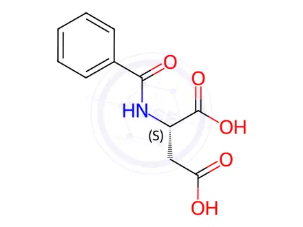Chemical structure of N-Benzoylaspartic Acid