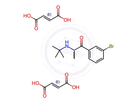 Chemical structure of 3'-Dechloro-3'-bromo Bupropion Fumarate