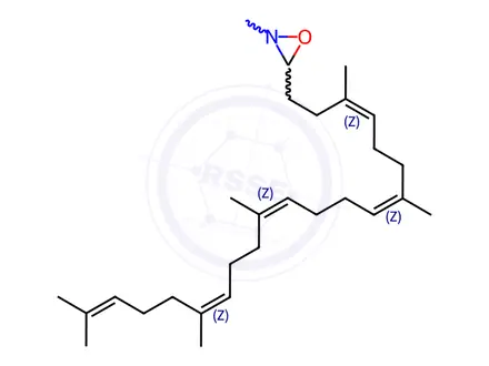 Chemical structure of squalene N-methyloxaziridine