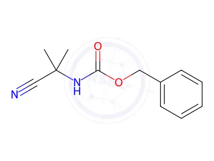 Chemical structure of benzyl (2-cyanopropan-2-yl)carbamate