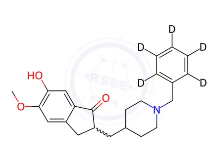 Chemical structure of 6-O-Desmethyl Donepezil-d5