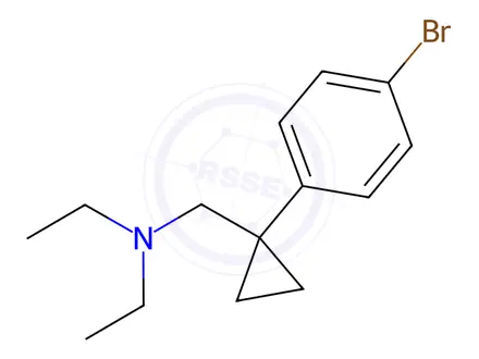 Chemical structure of N-((1-(4-bromophenyl)cyclopropyl)methyl)-N-ethylethanamine