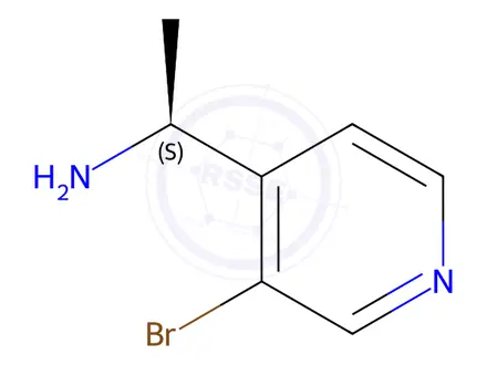 Chemical structure of (1S)-1-(3-BROMO(4-PYRIDYL))ETHYLAMINE