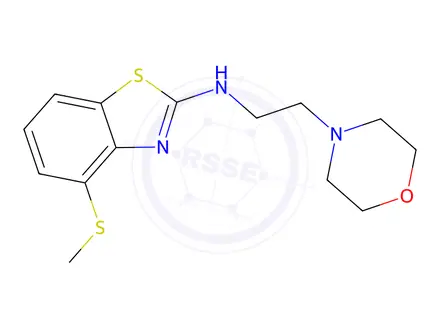 Chemical structure of 4-(methylthio)-n-(2-morpholinoethyl)benzo[d]thiazol-2-amine