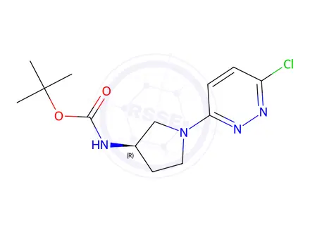 Chemical structure of tert-Butyl (R)-(1-(6-chloropyridazin-3-yl)pyrrolidin-3-yl)carbamate