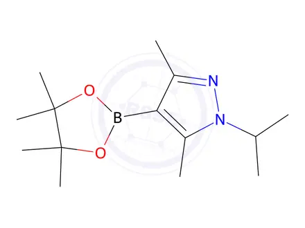 Chemical structure of 1-Isopropyl-3,5-dimethyl-4-(4,4,5,5-tetramethyl-1,3,2-dioxaborolan-2-yl)-1H-pyrazole