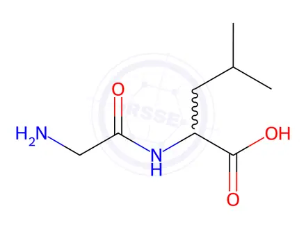 Chemical structure of Glycyl-DL-leucine