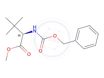 Chemical structure of D-VALINE, 3-METHYL-N-[(PHENYLMETHOXY)CARBONYL]-, METHYL ESTER