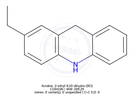 Chemical structure of Acridine, 2-ethyl-9,10-dihydro-(9CI)