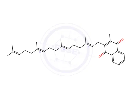 Chemical structure of Vitamin K2