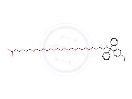 Chemical structure of Methoxytrityl-N-PEG8-Acid