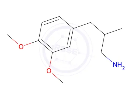 Chemical structure of 1-Amino-3-(3,4-dimethoxyphenyl)-2-methylpropane