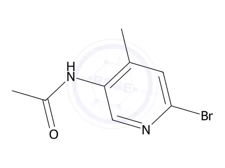 Chemical structure of Acetamide, n-(6-bromo-4-methyl-3-pyridinyl)-