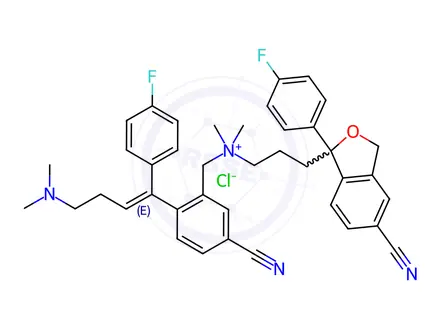 Chemical structure of Citalopram Alkene Dimer Chloride