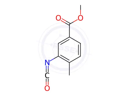 Chemical structure of Benzoic acid, 3-isocyanato-4-methyl-, methyl ester