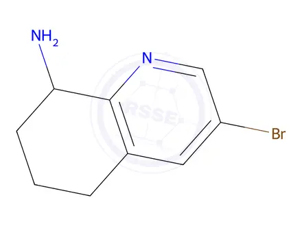 Chemical structure of 3-Bromo-5,6,7,8-tetrahydroquinolin-8-amine