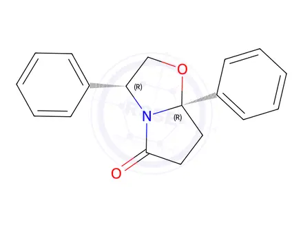 Chemical structure of (3R-CIS)-3,7A-DIPHENYLTETRAHYDROPYRROLO-[ 2,1-B]OXAZOL-5(6H)-ONE