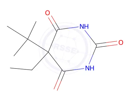 Chemical structure of 5-(1,1-Dimethylethyl)-5-ethylbarbituric acid