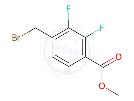 Chemical structure of Benzoic acid, 4-(bromomethyl)-2,3-difluoro-, methyl ester