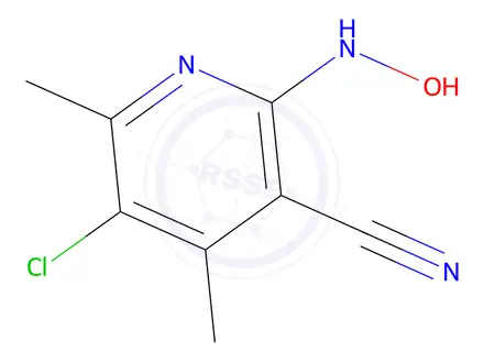 Chemical structure of 5-chloro-2-(hydroxyamino)-4,6-dimethylnicotinonitrile