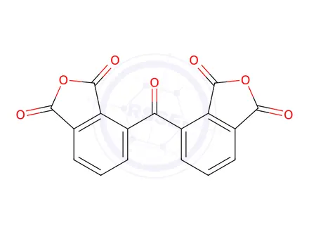 Chemical structure of 2,2′,3,3′-Benzophenonetetracarboxylic dianhydride