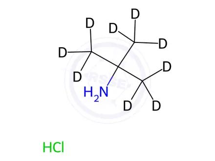 Chemical structure of Tert-Butyl Amine-d9 Hydrochloride