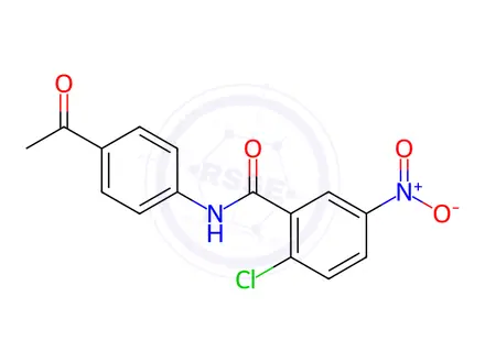 Chemical structure of N-(4-acetylphenyl)-2-chloro-5-nitrobenzamide