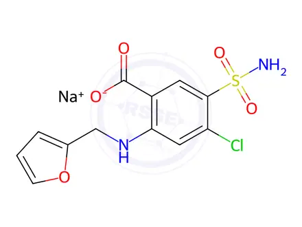Chemical structure of Furosemide sodium
