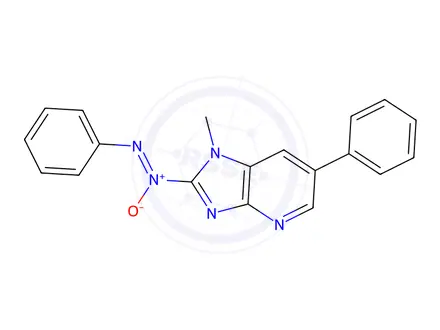 Chemical structure of 2-(phenylazoxy)-1-methyl-6-phenylimidazo(4,5-b)pyridine