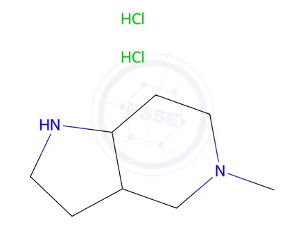 Chemical structure of 5-methyl-octahydro-1H-pyrrolo[3,2-c]pyridine dihydrochloride