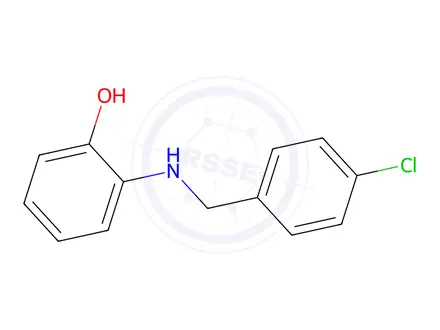 Chemical structure of 2-(4-chlorobenzylamino)phenol