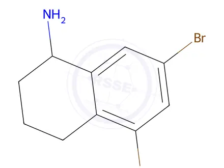 Chemical structure of 5,7-Dibromo-1,2,3,4-tetrahydronaphthalen-1-amine