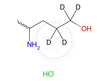 Chemical structure of 4-Amino-1-pentanol-d4 Hydrochloride Salt