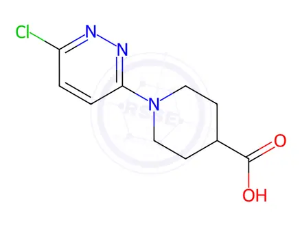 Chemical structure of 1-(6-Chloro-3-pyridazinyl)-4-piperidine-carboxylic acid