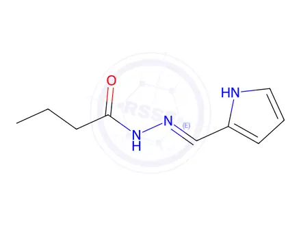Chemical structure of Butanoic acid, (1H-pyrrol-2-ylmethylene)hydrazide (9CI)