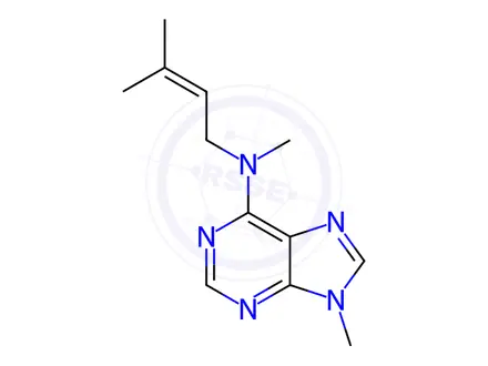 Chemical structure of N,9-Dimethyl-N-(3-methylbut-2-en-1-yl)-9H-purin-6-amine