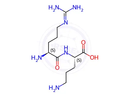 Chemical structure of L-Ornithine, N2-L-arginyl-(9CI)