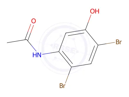 Chemical structure of N-(2,4-Dibromo-5-hydroxyphenyl)acetamide