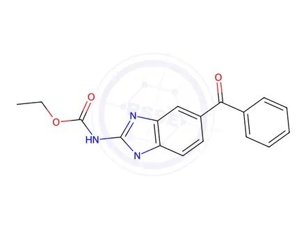 Chemical structure of Ethyl-5-benzoyl-1-methylbenzimidazol-2-ylcarbamate