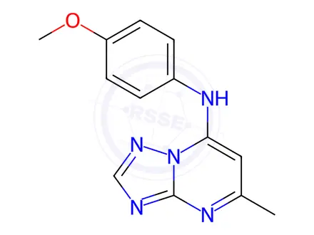 Chemical structure of N-(4-Methoxyphenyl)-5-methyl-[1,2,4]triazolo[1,5-a]pyrimidin-7-amine