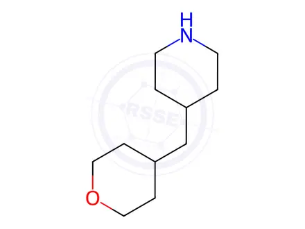 Chemical structure of 4-[(Oxan-4-yl)methyl]piperidine