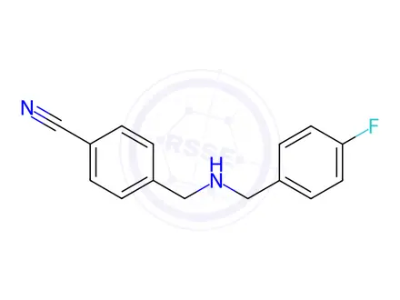 Chemical structure of 4-({[(4-fluorophenyl)methyl]amino}methyl)benzonitrile